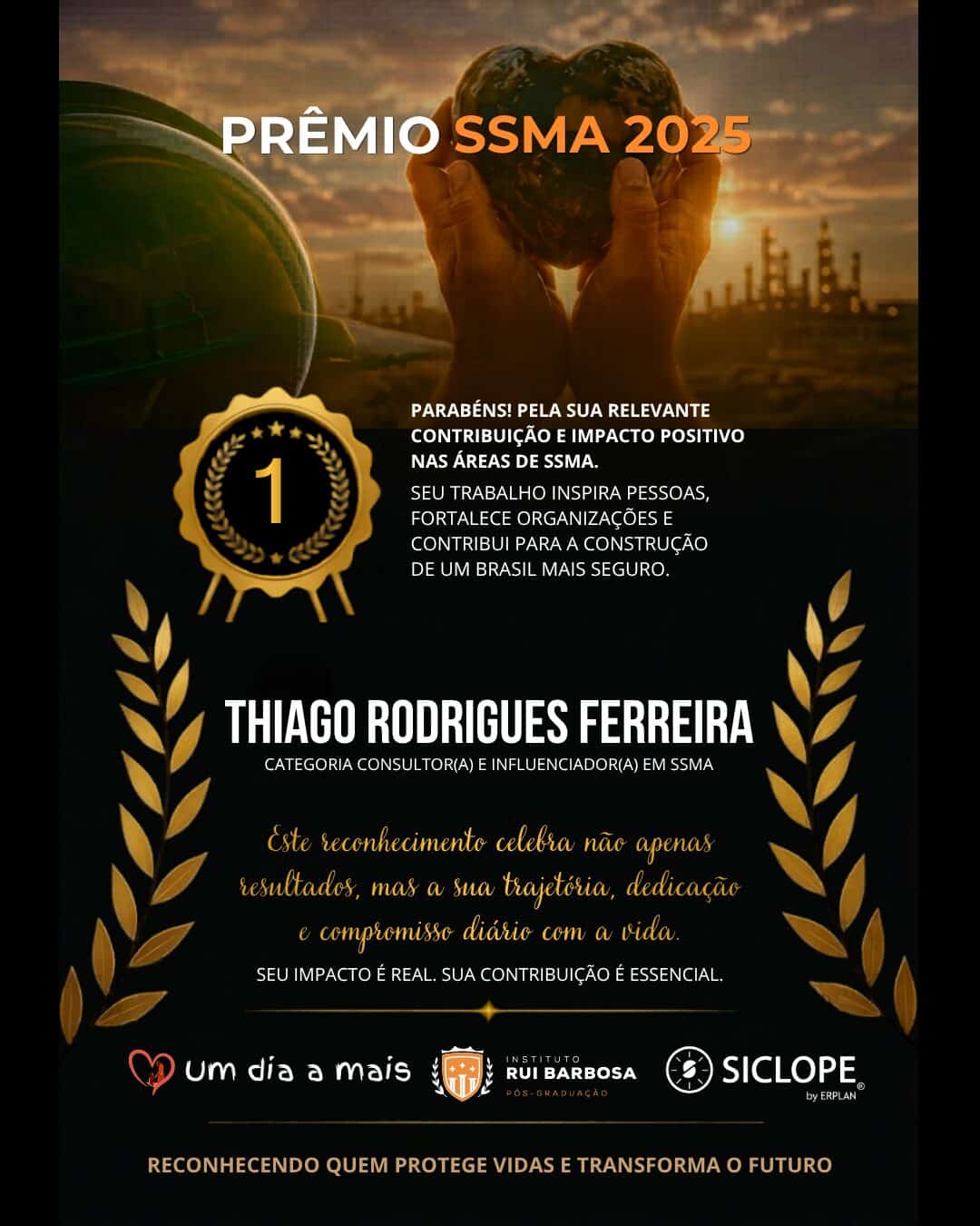 1° Lugar - Consultor/Influenciador SSMA